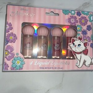 Disney Marie Lip Gloss Quartet - Pink and Purple Floral Box